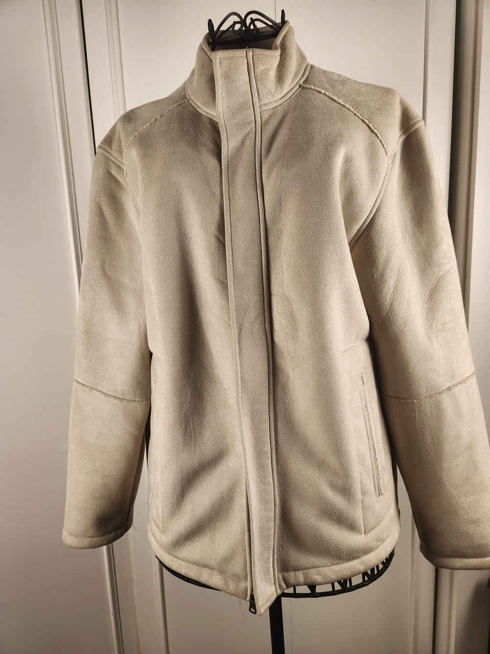 Claiborne Cream Faux Suede Jacket